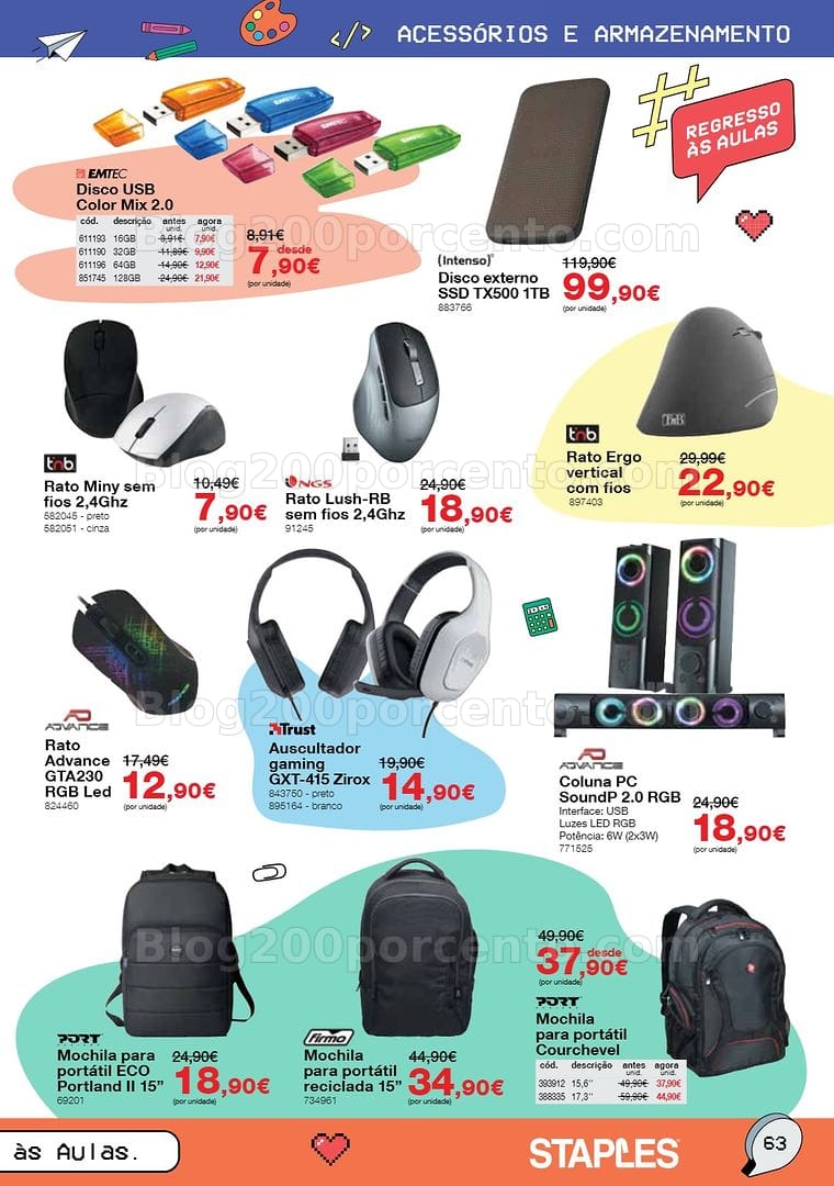 Antevisão Folheto STAPLES Regresso às Aulas Promoções de 17 agosto a 30 setembro